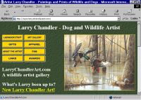 Home page of top national wildlife artist Larry Chandler