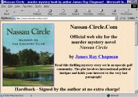 Home page for the murder mystery book Nassau Circle