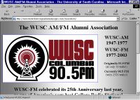 Home page of WUSC AM/FM Alumni Association web site